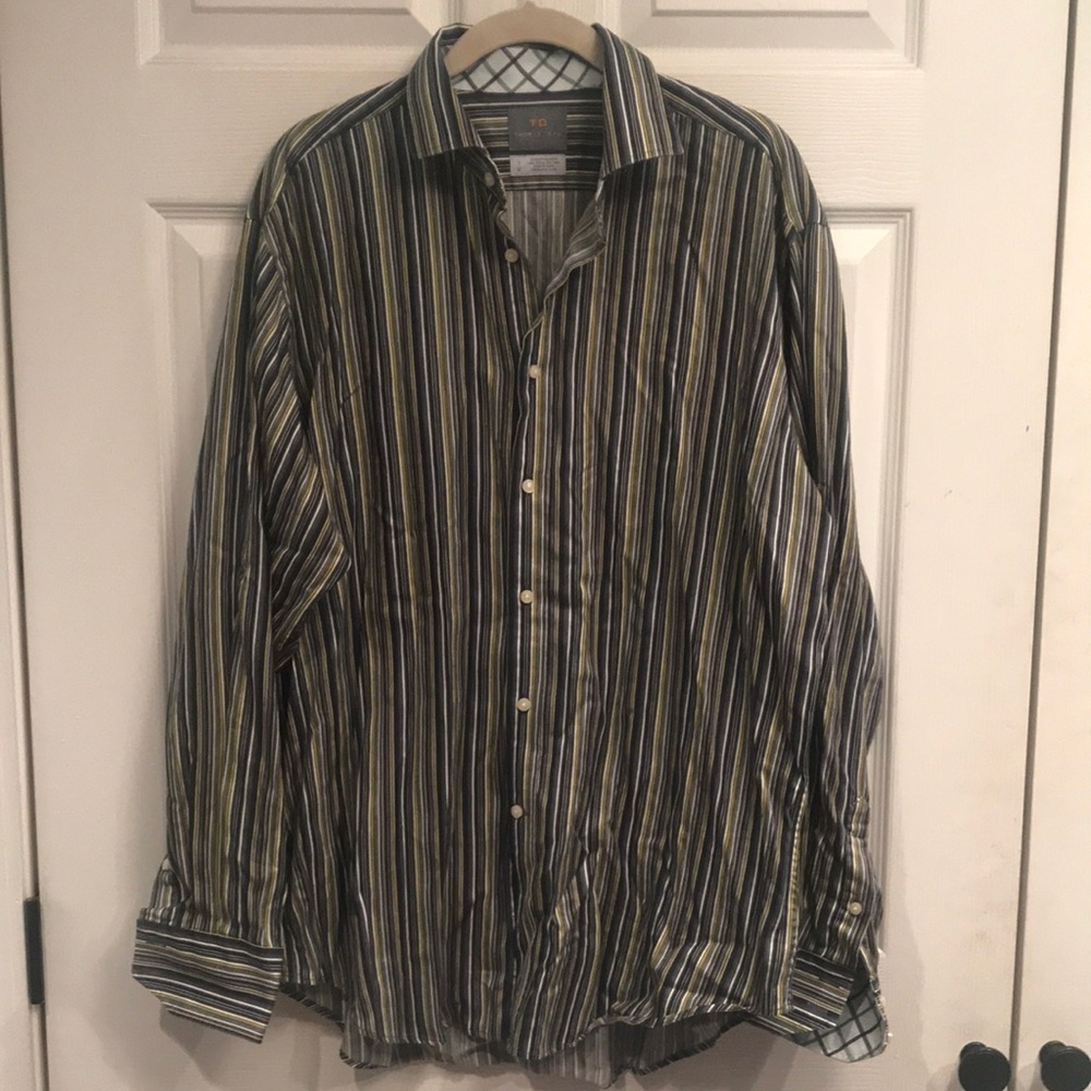 Thomas Dean Brand Size L Button Down Shirt Thomas Dean Brand Size L Button Down Shirt